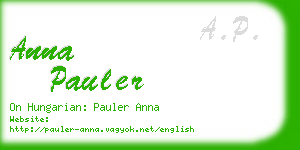 anna pauler business card